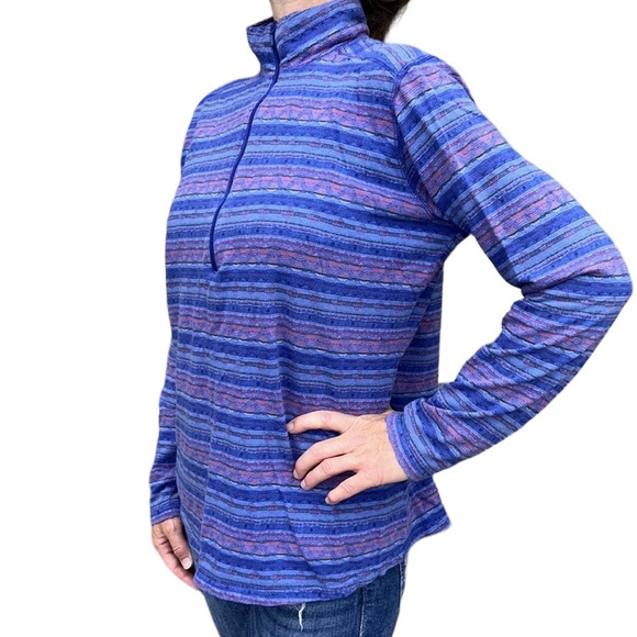 Woolrich Southwestern Sweater Aztec Navajo Pullover Blue/Purple Quarter-… - Picture 3 of 9